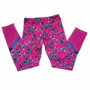 Old Navy Pink and Purple Leggings Vibrant Floral Design